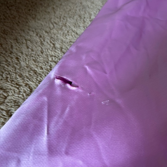 Aqua Lilac Satin Halter Maxi Dress - Picture 9 of 9